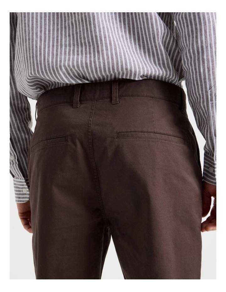 Comfort Elasticated Chino Pant in Brown image 5