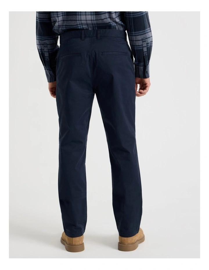 Comfort Elasticated Chino Pant in Navy image 4