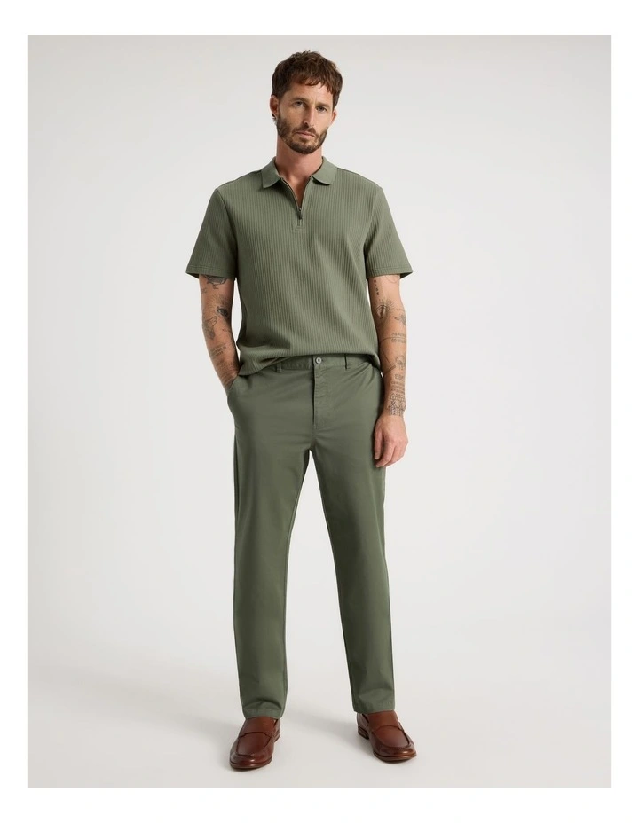 Straight Leg Chino Pant in Olive image 1