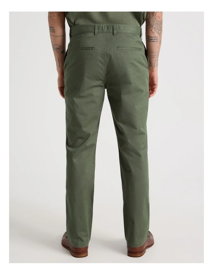 Straight Leg Chino Pant in Olive image 4