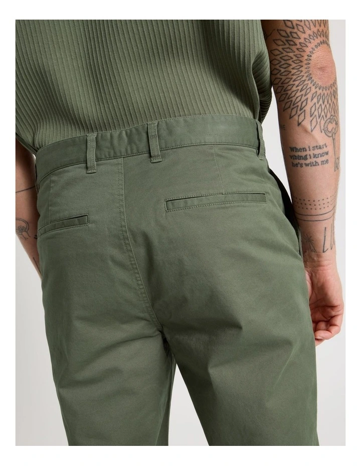 Straight Leg Chino Pant in Olive image 5