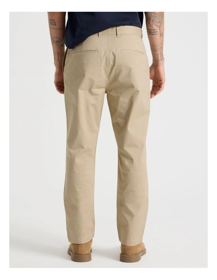 Comfort Elasticated Chino Pant in Sand image 4