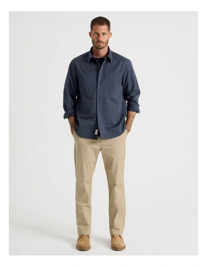 Comfort Elasticated Chino Pant in Sand image 6