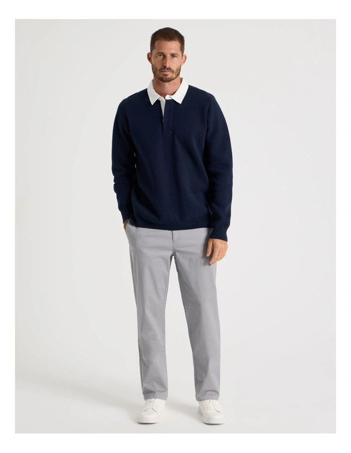 Comfort Elasticated Chino Pant in Steel image 1