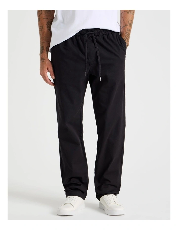 Rugby Jogger Pants in Black image 2