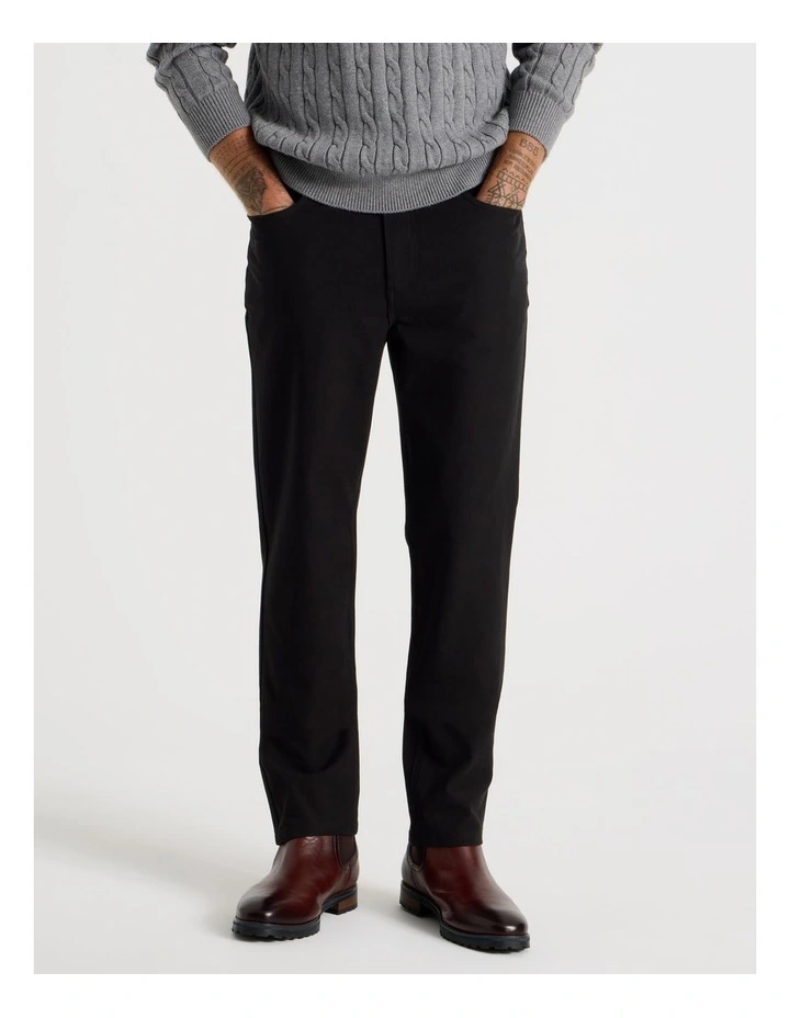 Tech Knit Twill Five Pocket Pants in Black image 2