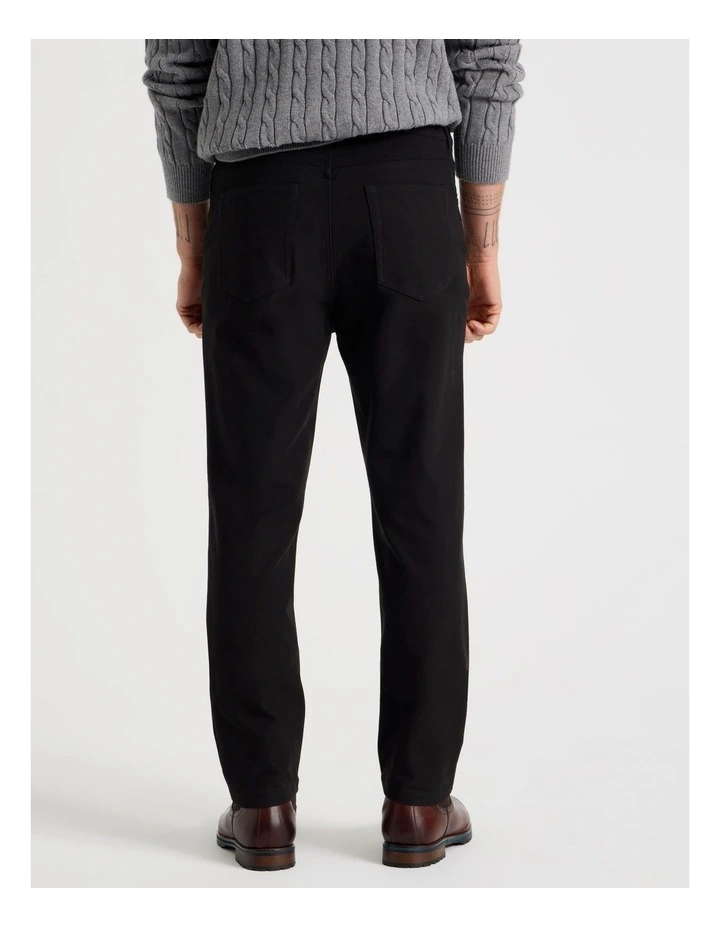 Tech Knit Twill Five Pocket Pants in Black image 4