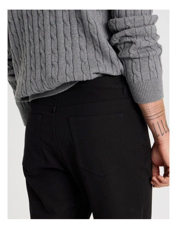 Tech Knit Twill Five Pocket Pants in Black image 5