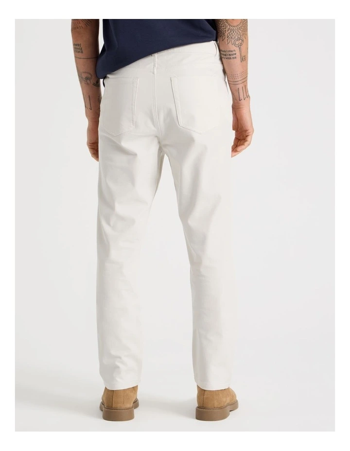 Tech Knit Twill Five Pocket Pants in White image 4