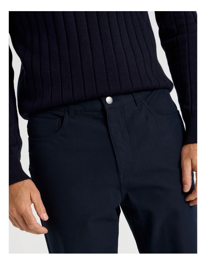 Tech Knit Twill Five Pocket Pants in Navy image 3