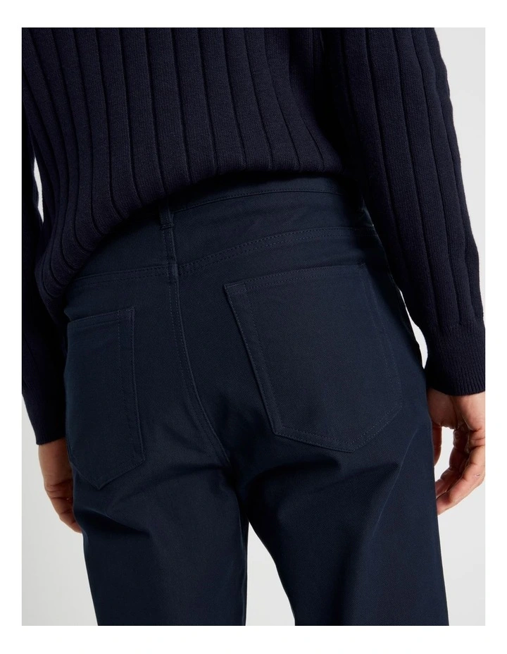 Tech Knit Twill Five Pocket Pants in Navy image 4