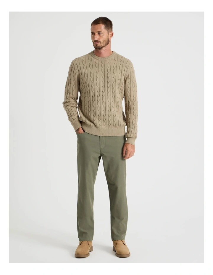 Tech Knit Twill Five Pocket Pants in Light Green image 1