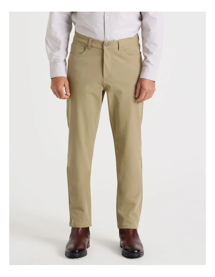 Tech Knit Twill Five Pocket Pants in Taupe image 2