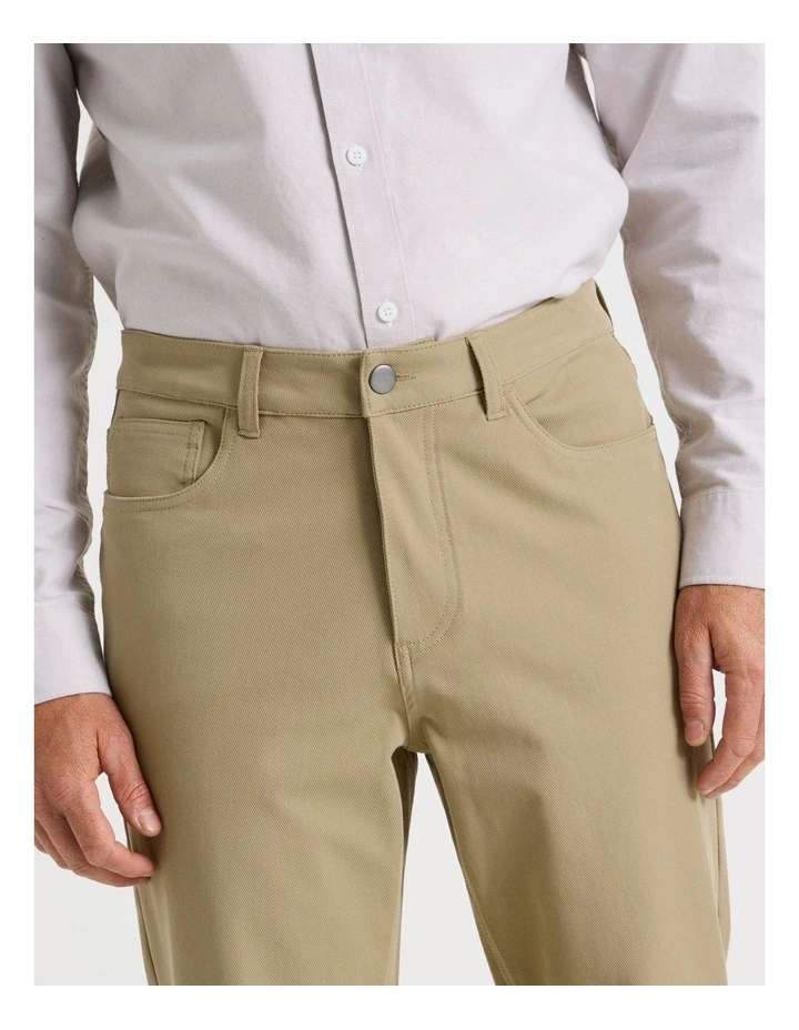 Tech Knit Twill Five Pocket Pants in Taupe image 3