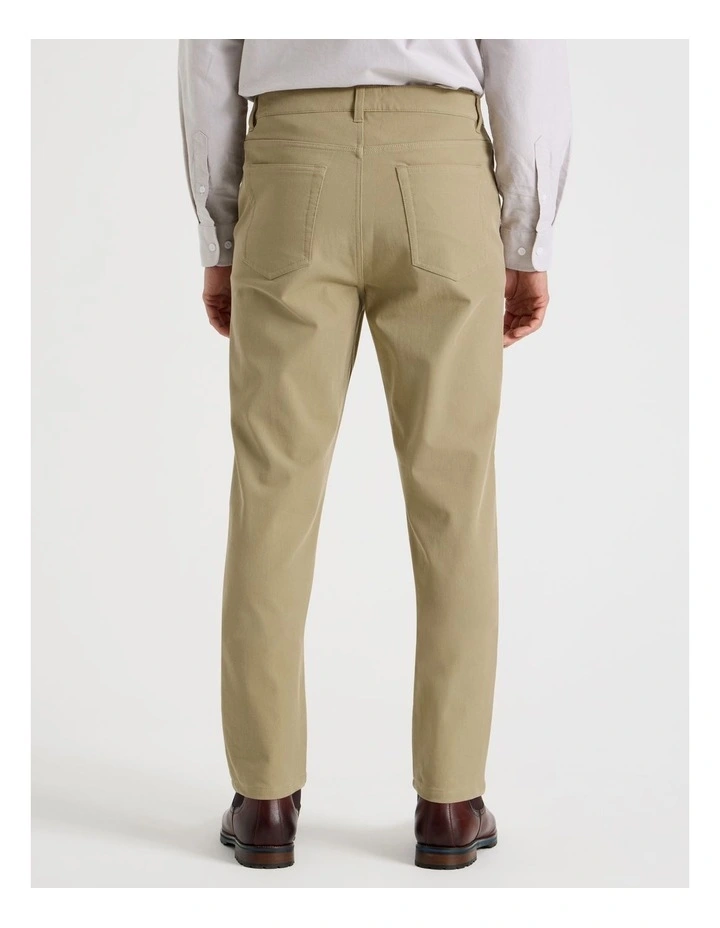 Tech Knit Twill Five Pocket Pants in Taupe image 4