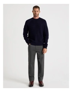 Five Pocket Textured Pants in Charcoal