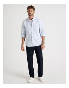 Five Pocket Textured Pants in Navy