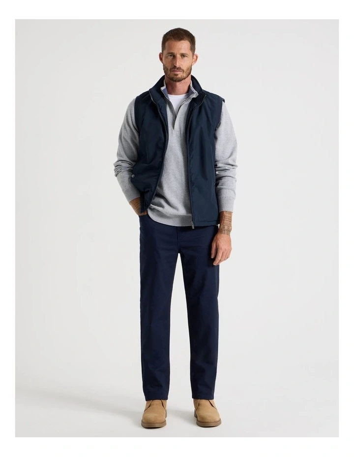 Five Pocket Textured Pants in Navy image 1