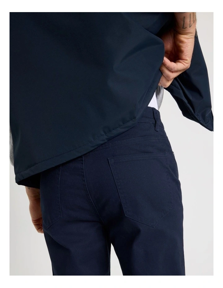 Five Pocket Textured Pants in Navy image 5