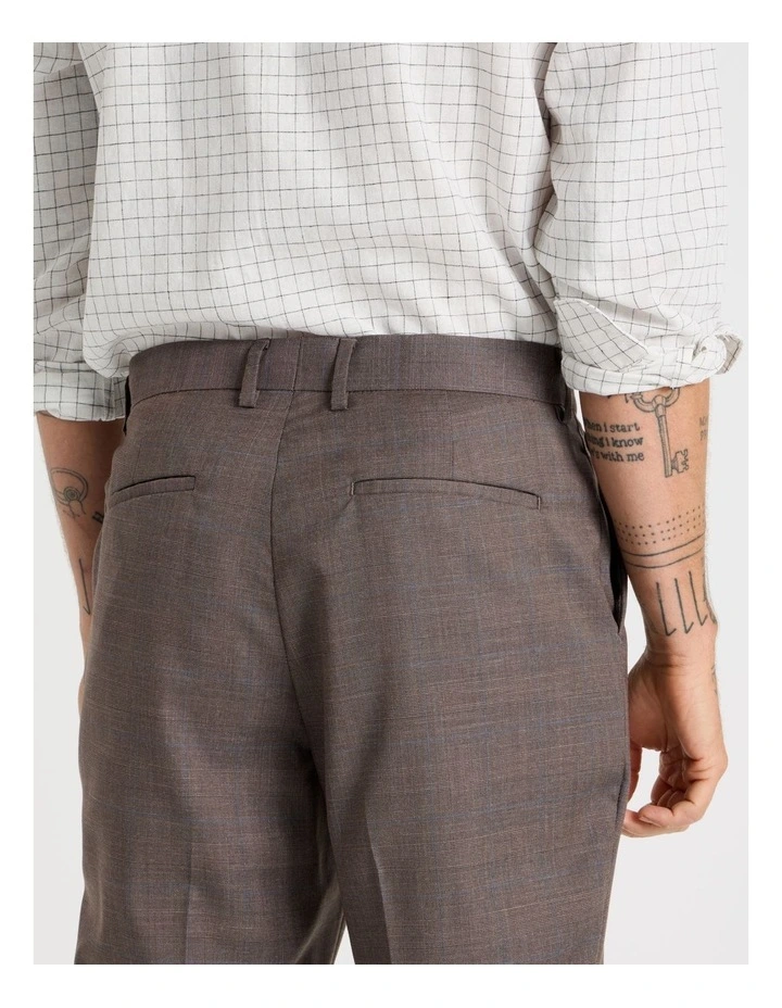 Check Pants in Brown image 4