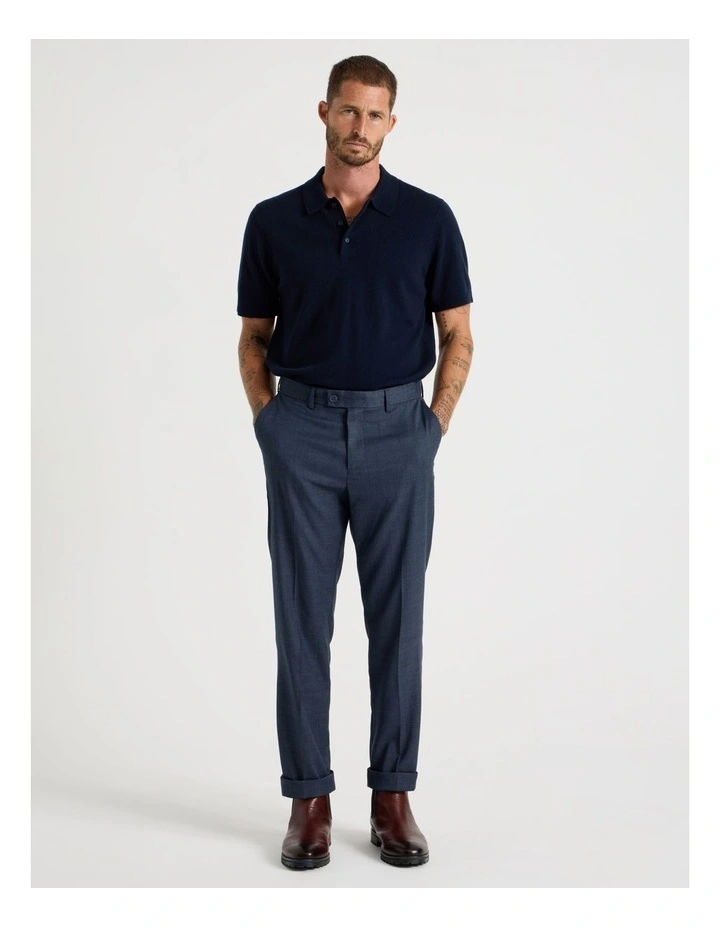 Check Pants in Navy image 1