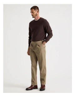 Tailored Textured Trousers in Taupe