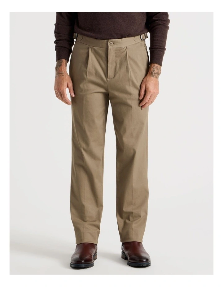 Tailored Textured Trousers in Taupe image 2