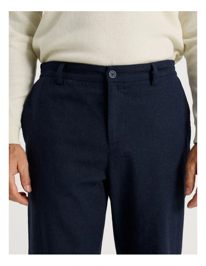 Elastic Back Suit Pants in Navy image 4