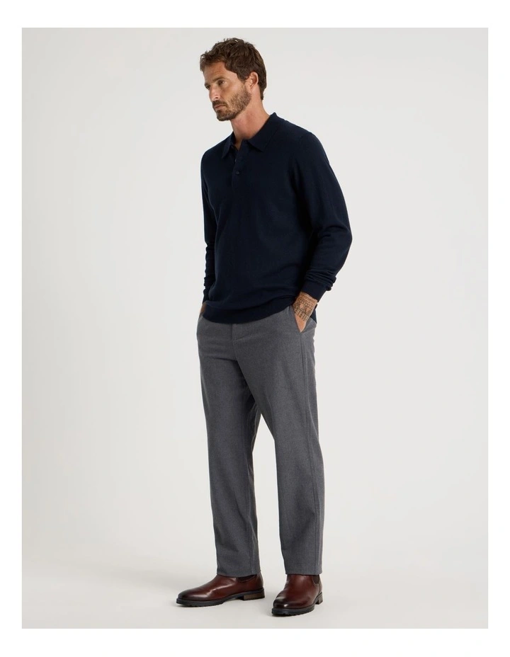 Elastic Back Suit Pants in Charcoal image 4