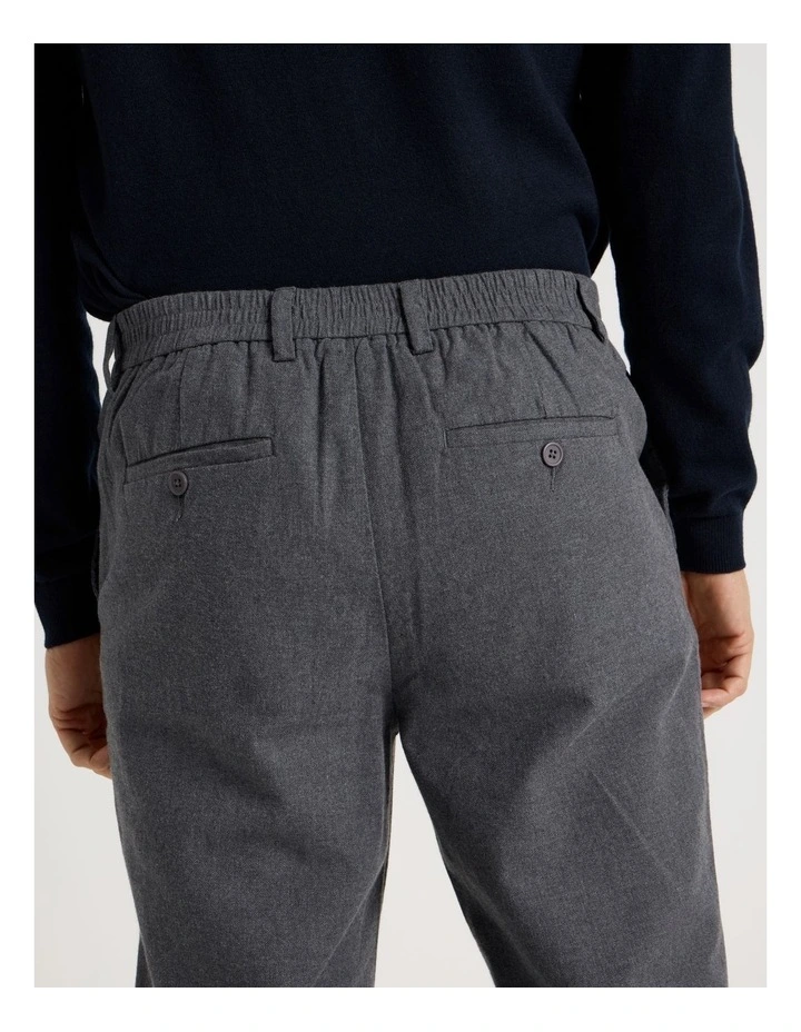 Elastic Back Suit Pants in Charcoal image 6