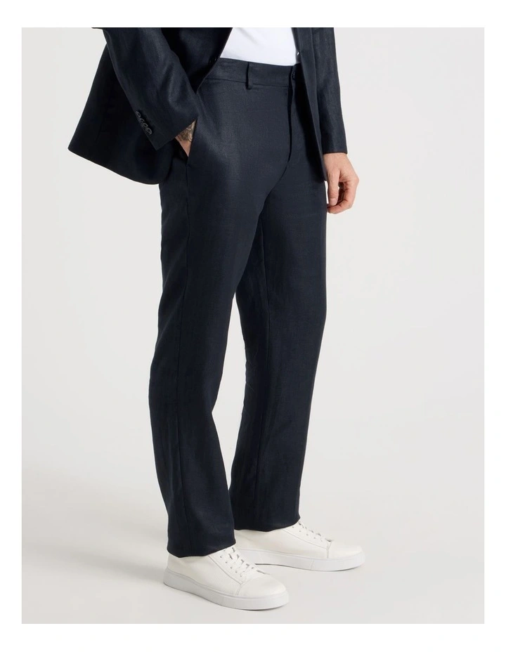 Linen Suit Pants in Navy image 2
