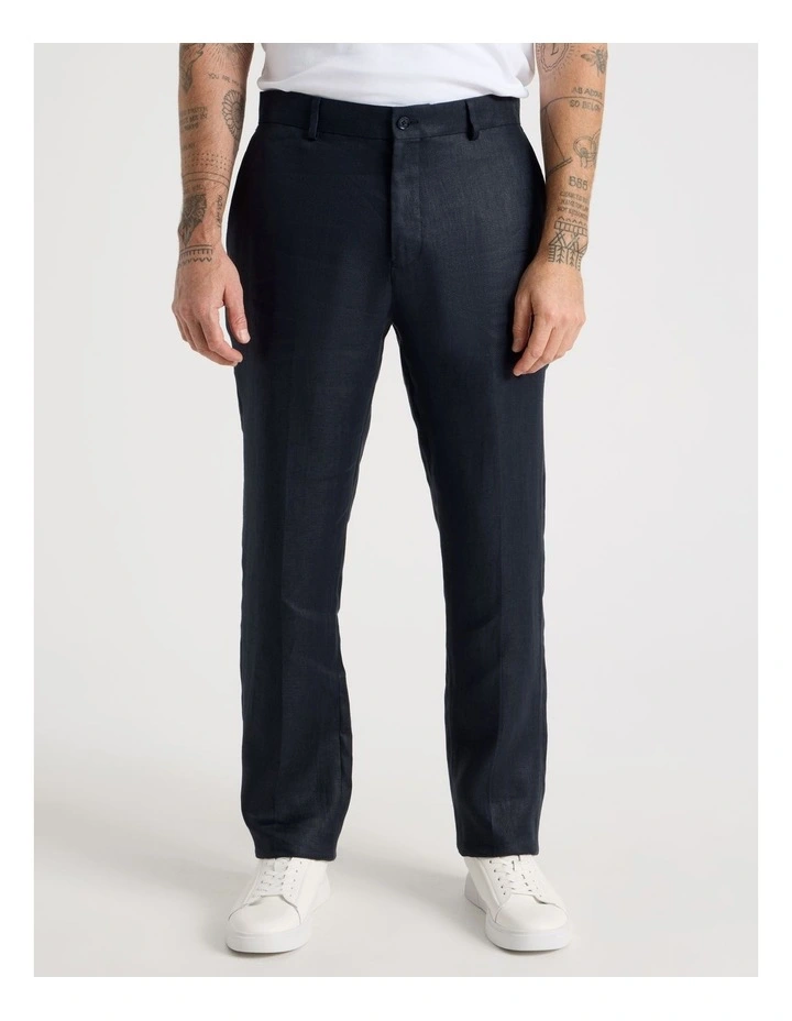 Linen Suit Pants in Navy image 4