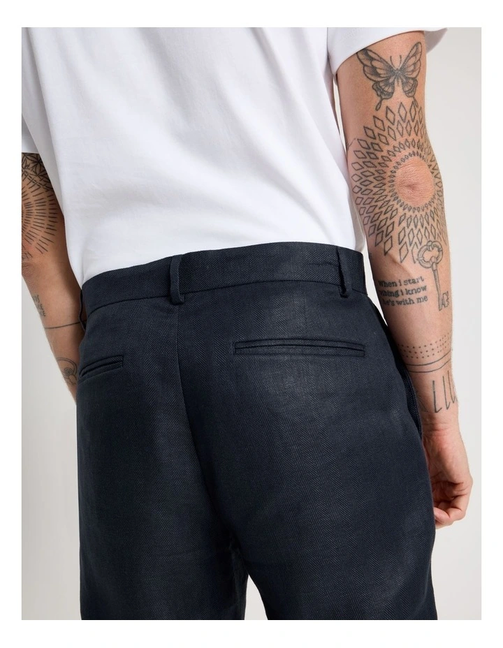Linen Suit Pants in Navy image 6