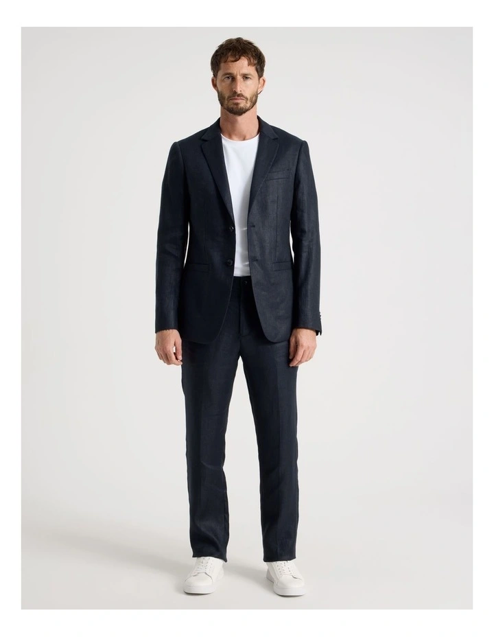 Linen Suit Pants in Navy image 7