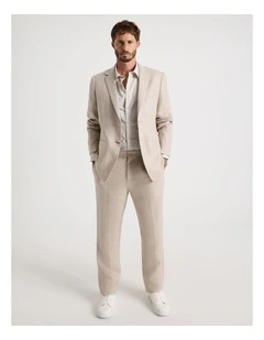 Linen Suit Pants in Stone