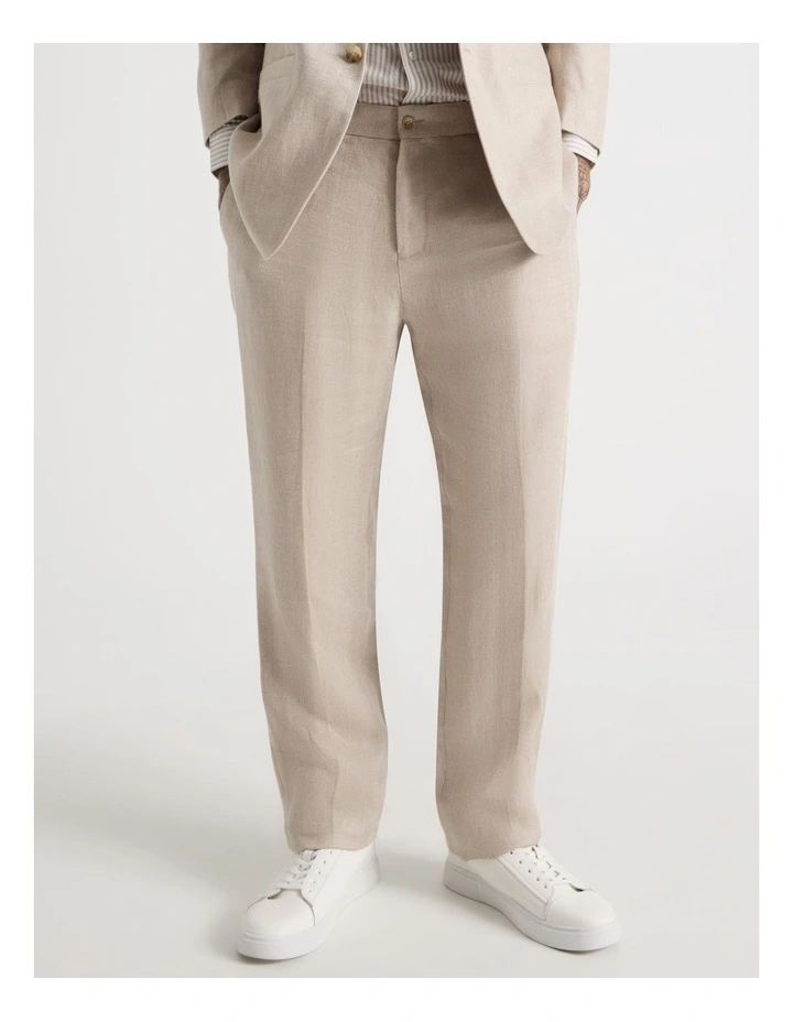 Linen Suit Pants in Stone image 2