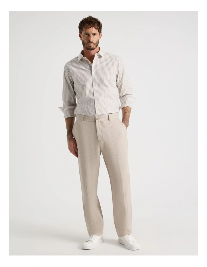 Linen Suit Pants in Stone image 3