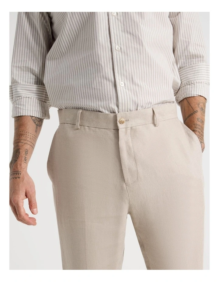 Linen Suit Pants in Stone image 4