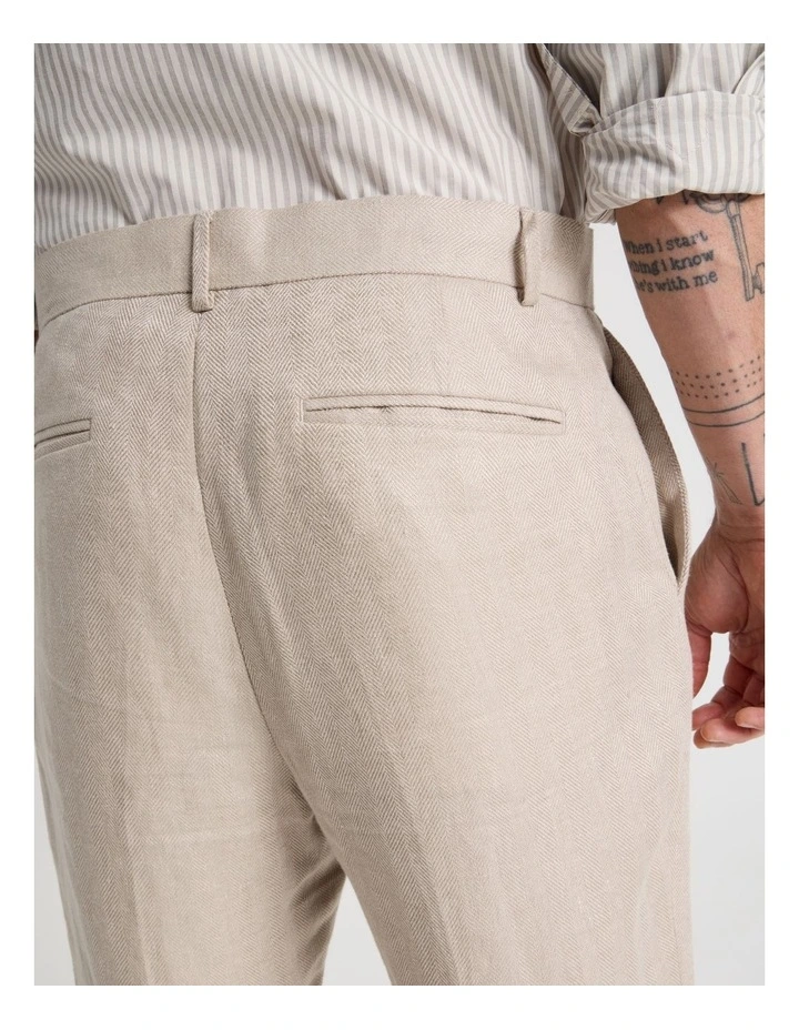 Linen Suit Pants in Stone image 6
