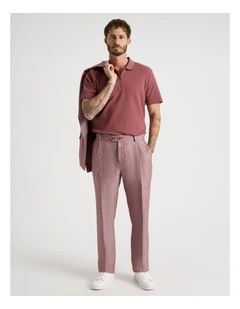 Linen Suit Pants in Rust