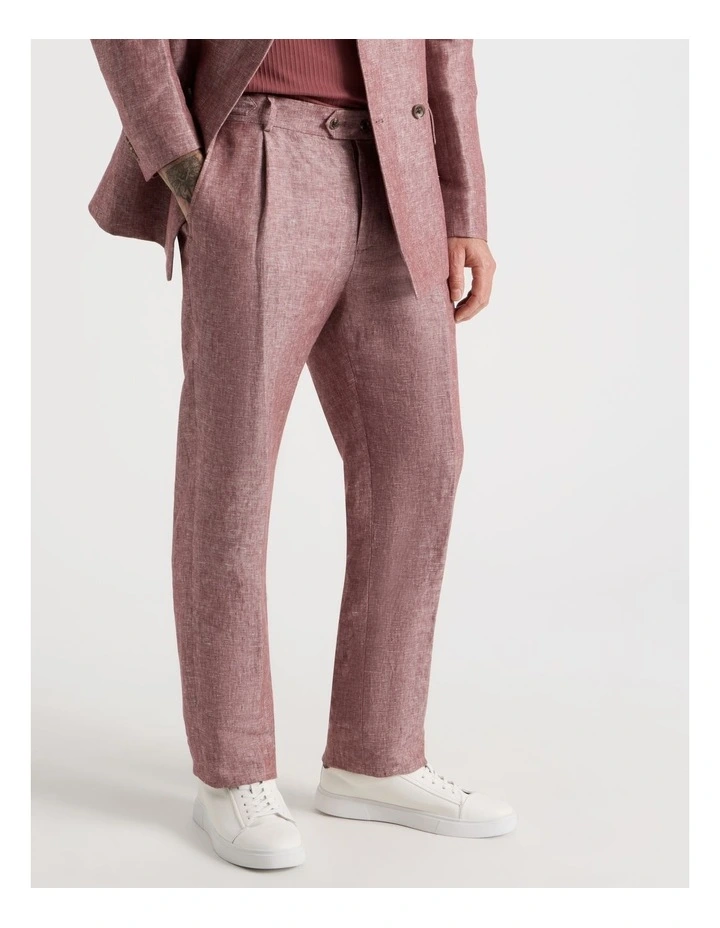 Linen Suit Pants in Rust image 2