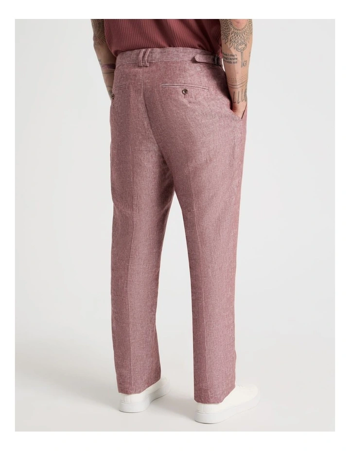 Linen Suit Pants in Rust image 5
