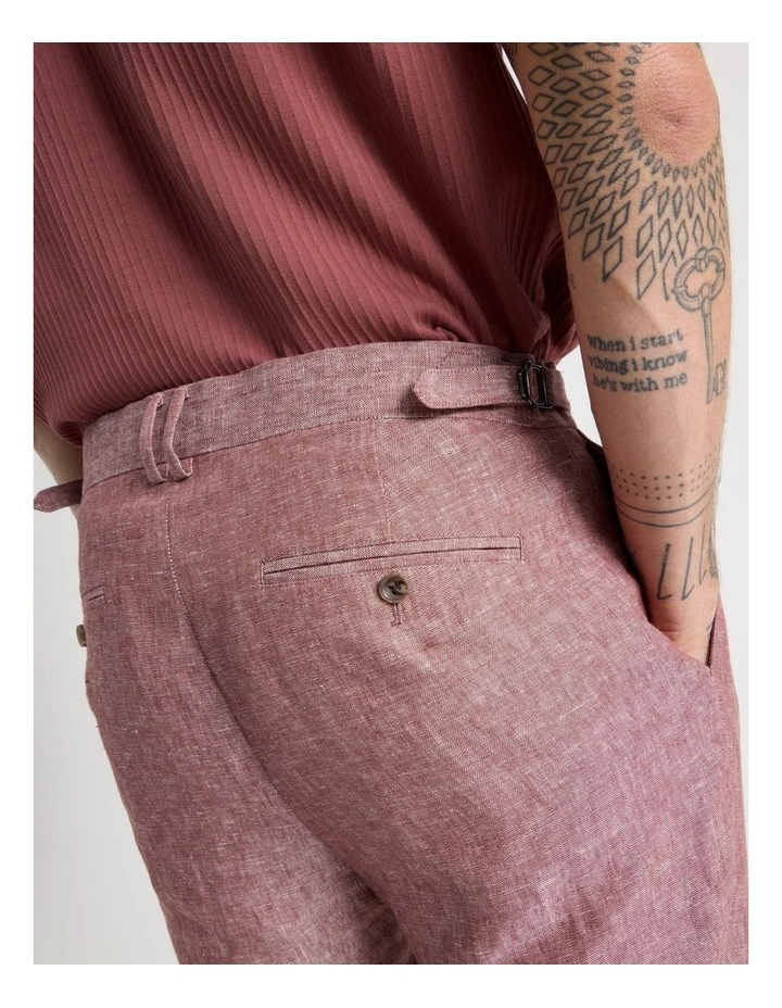 Linen Suit Pants in Rust image 6