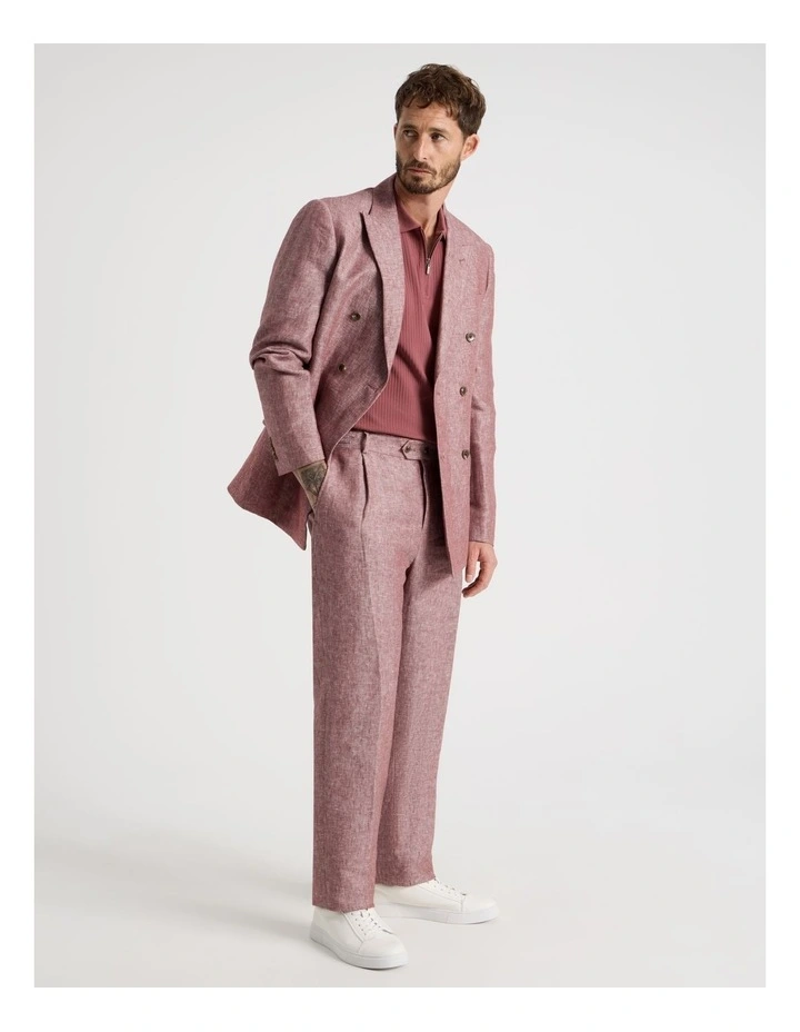 Linen Suit Pants in Rust image 7