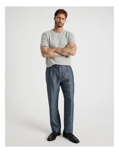 Linen Suit Pants in Indigo