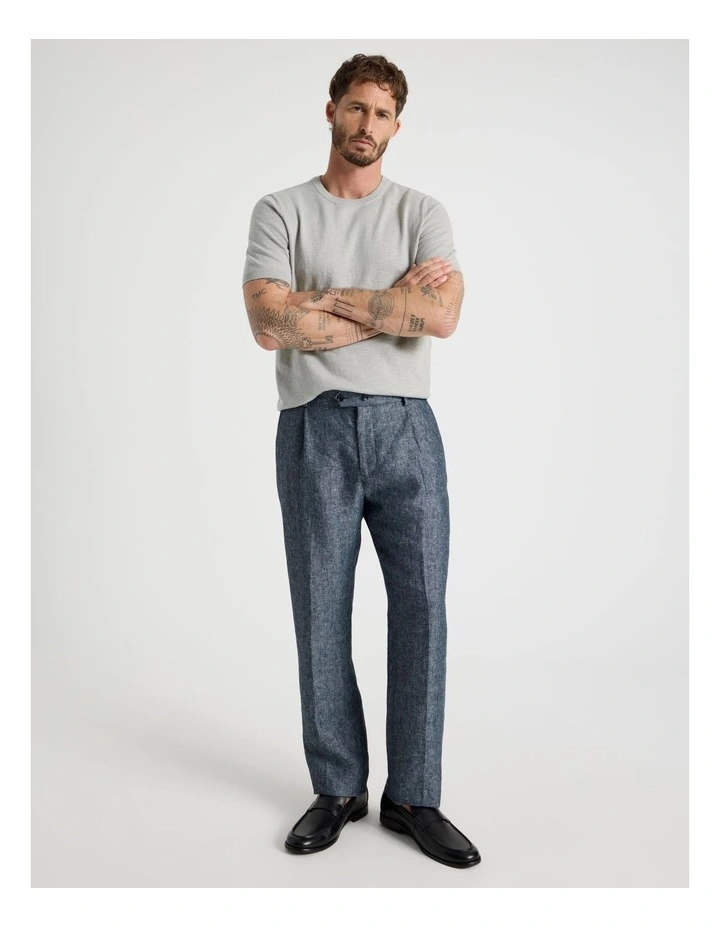 Linen Suit Pants in Indigo image 1