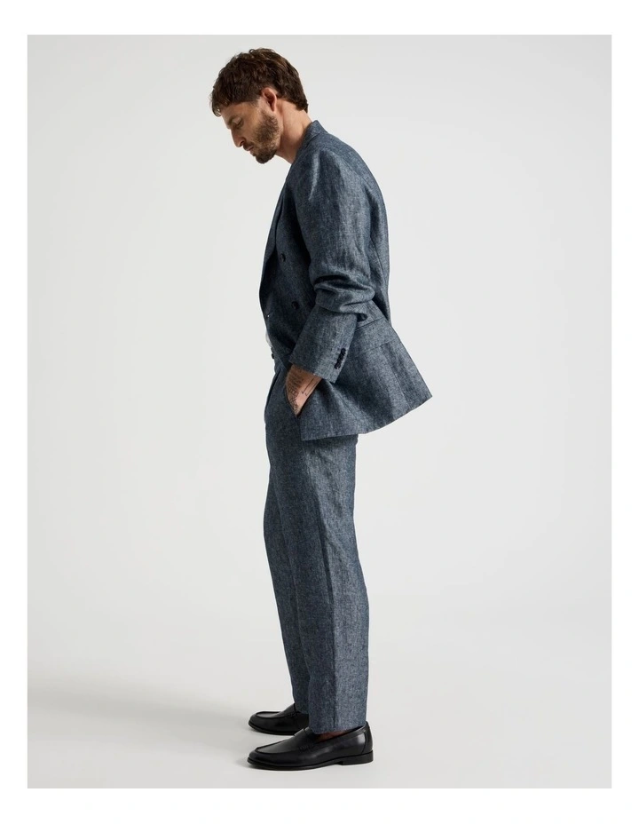 Linen Suit Pants in Indigo image 2