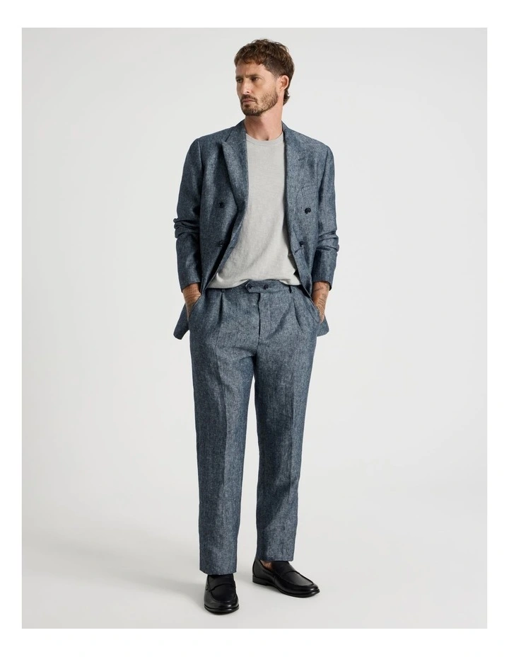 Linen Suit Pants in Indigo image 7