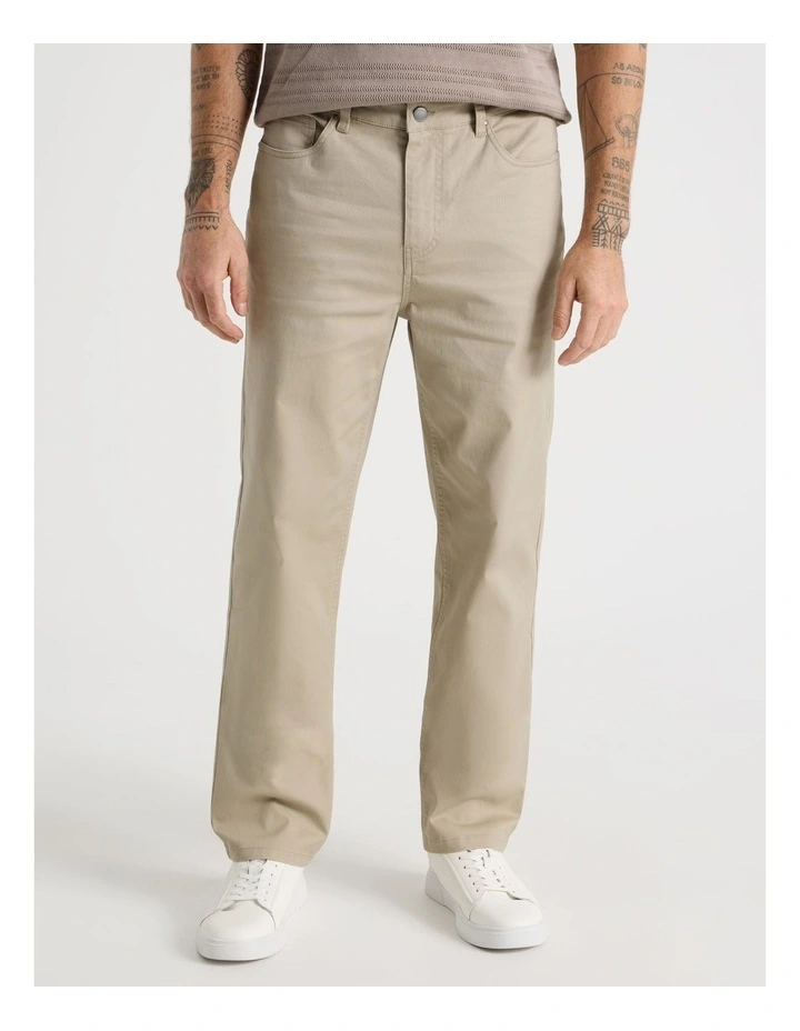Five Pocket Casual Pant in Sand image 2