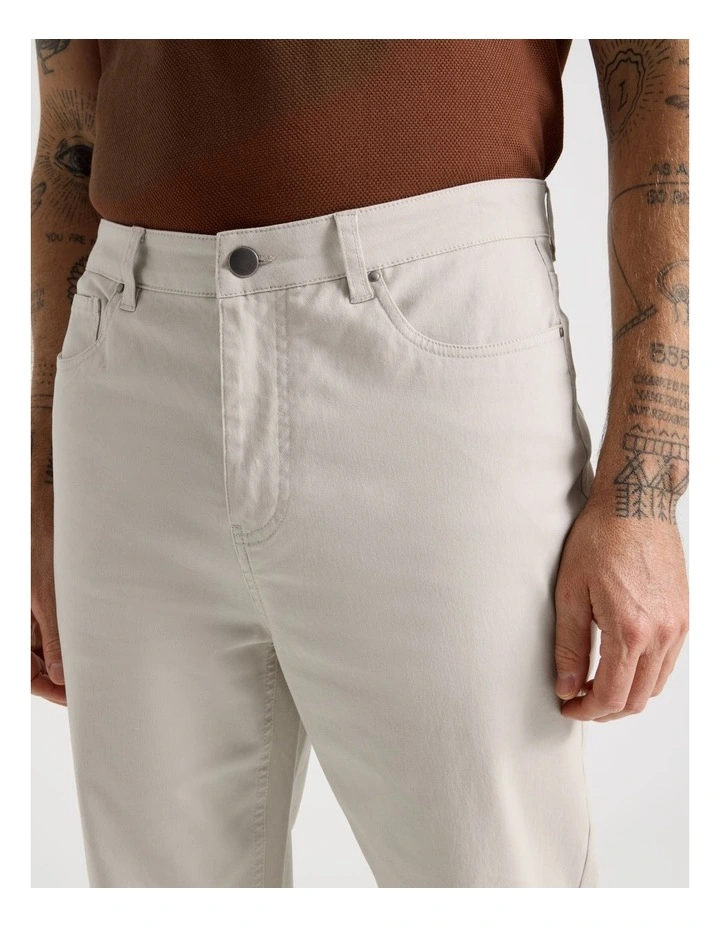 Five Pocket Casual Pant in Silver Grey image 3